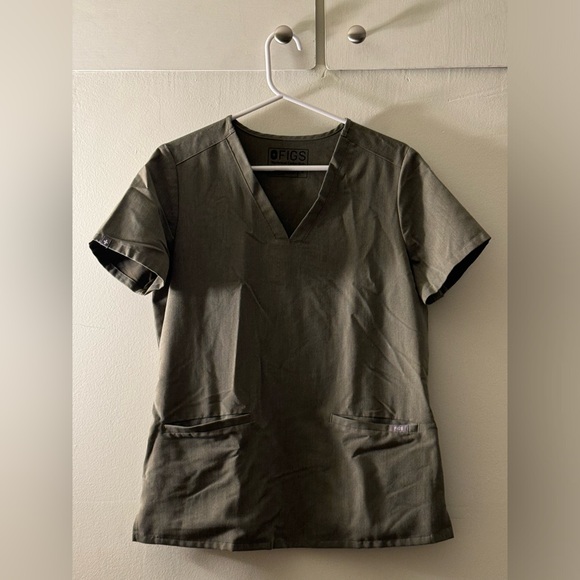 Figs size small heather green scrub top - Picture 1 of 2
